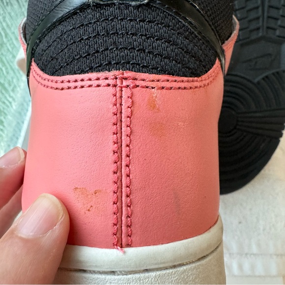 Nike Dunk High Bright Peach Black Sneakers Women’s Size 8.5 - Picture 8 of 9